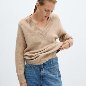 Mango Oversized V-Neck Sweater